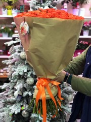 101 коралловая роза 90 см