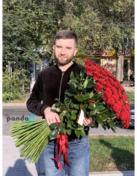 101 red rose 100 cm