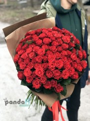 101 красная роза Эль Торо 60 см