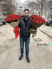 101 и 101 красная роза 60 см