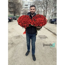 101 и 101 красная роза 60 см