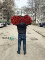 101 и 101 красная роза 60 см