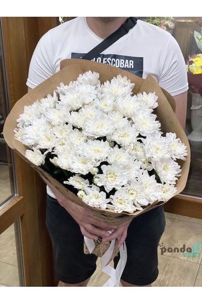 11 білих хризантем 