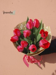 11 red tulips
