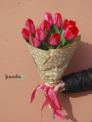 11 red tulips