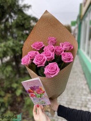11 рожевих троянд