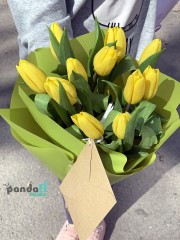 11 yellow tulips