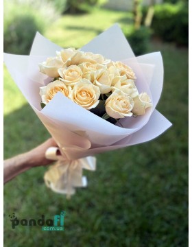 15 cream roses 60 cm #2