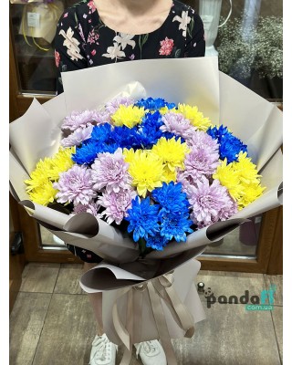 15 хризантем мікс 3 кольори #2