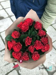 15 червоних троянд Ель торо 60 см