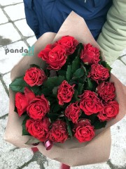 15 червоних троянд Ель торо 60 см