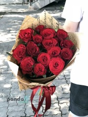 15 red roses 60 cm