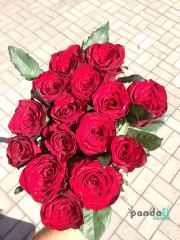 15 red roses 60 cm