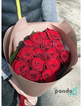 15 red roses 70 cm #2