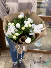 15 white peonies