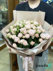 15 рожевих піоноподібних кущових троянд