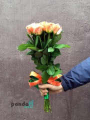 15 рожевих троянд Міс Піггі 60 см