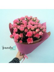 15 рожевих кущових троянд 40 см