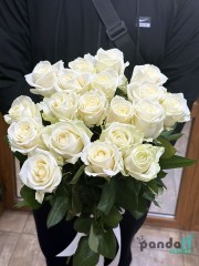 19 white roses 80 cm #2