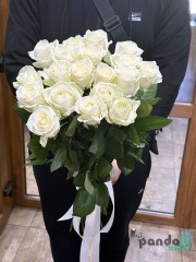 19 white roses 80 cm #2