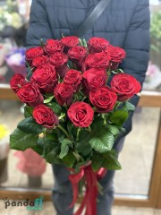 19 червоних троянд 90 см