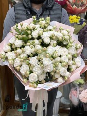 19 піоноподібних троянд мікс 60 см