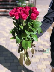 19 рожевих троянд Шангріла 70 см