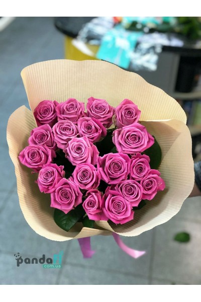19 pink roses 80 cm