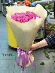 19 pink roses 80 cm