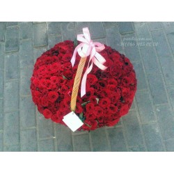 201 червона троянда в кошику