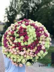 201 троянда мікс звичайна + кущова 80 см