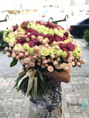 201 троянда мікс звичайна + кущова 80 см