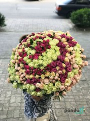 201 троянда мікс звичайна + кущова 80 см