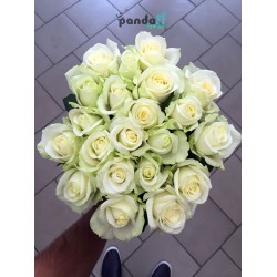 21 біла троянда 60 см