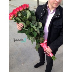 21 коралова троянда 90 см