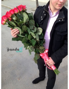21 коралловая роза 90 см