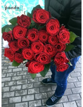 21 red roses 70 cm