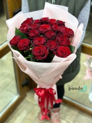 21 червона троянда 80 см