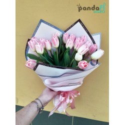 21 розовый тюльпан