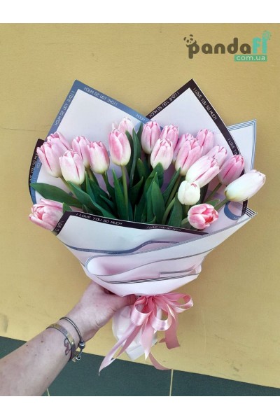 21 pink tulips
