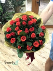 25 червоних троянд Ель торо 60 см