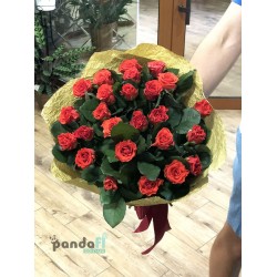25 червоних троянд Ель торо 60 см