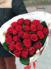 25 червоних троянд Ель торо 60 см #2