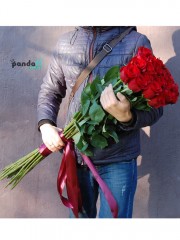 31 червона троянда 80 см