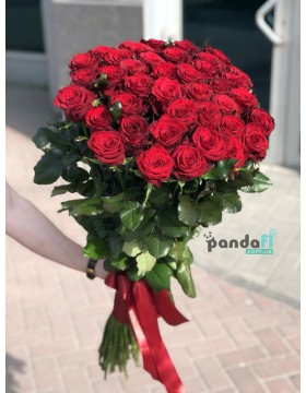31 красная роза 90 см