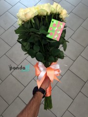 31 кремова троянда 60 см