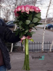 31 рожева троянда Канді 80 см