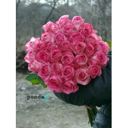 31 рожева троянда Канді 80 см