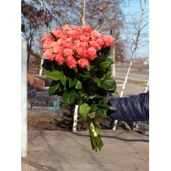 31 розовая роза Карина 90 см
