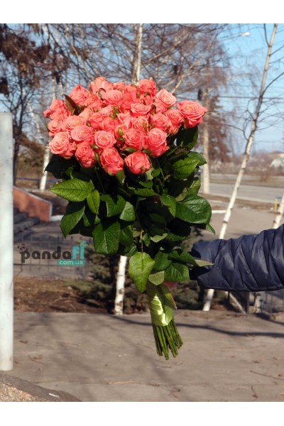 31 рожева троянда Карина 90 см